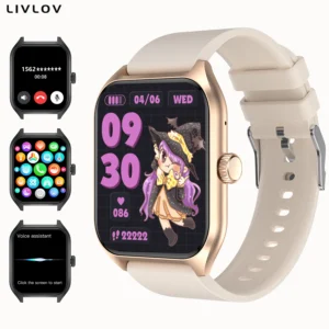 Smart Watch  1.96'' HD Screen Activity Trackers with 100+Sports/ Sleep/ Heart Rate Monitor